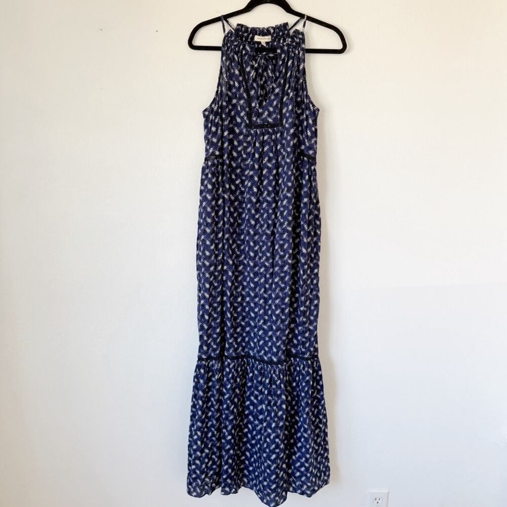 Rebecca Taylor Blue Criss Cross Maxi Dress Sz 8